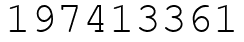Число 197413361.