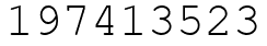 Число 197413523.