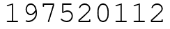 Число 197520112.