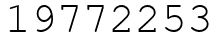 Число 19772253.