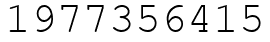 Число 1977356415.