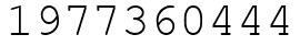 Число 1977360444.