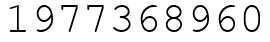 Число 1977368960.