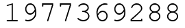 Число 1977369288.
