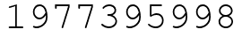 Число 1977395998.