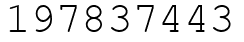 Число 197837443.