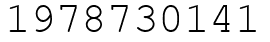 Число 1978730141.