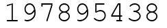 Число 197895438.