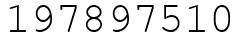 Число 197897510.