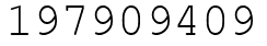 Число 197909409.