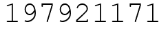 Число 197921171.