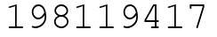 Число 198119417.