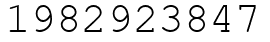 Число 1982923847.