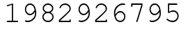 Число 1982926795.