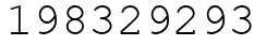 Число 198329293.