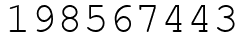 Число 198567443.