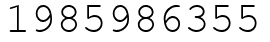 Число 1985986355.