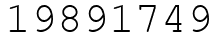 Число 19891749.