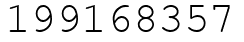 Число 199168357.
