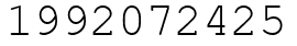 Число 1992072425.