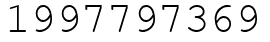 Число 1997797369.