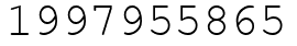 Число 1997955865.