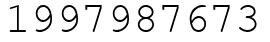 Число 1997987673.
