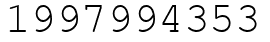 Число 1997994353.