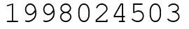 Число 1998024503.