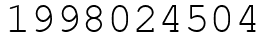 Число 1998024504.