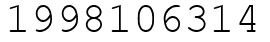Число 1998106314.
