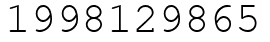 Число 1998129865.