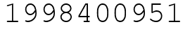 Число 1998400951.