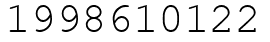 Число 1998610122.