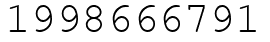 Число 1998666791.
