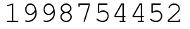 Число 1998754452.