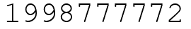 Число 1998777772.