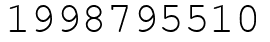 Число 1998795510.