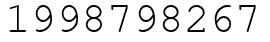 Число 1998798267.