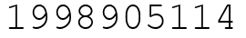 Число 1998905114.