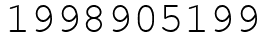Число 1998905199.