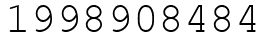 Число 1998908484.
