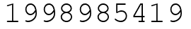 Число 1998985419.