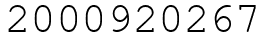 Число 2000920267.