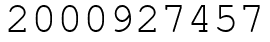 Число 2000927457.