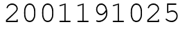 Число 2001191025.