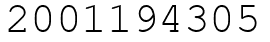 Число 2001194305.