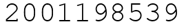 Число 2001198539.