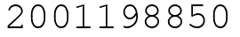 Число 2001198850.