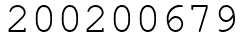 Число 200200679.